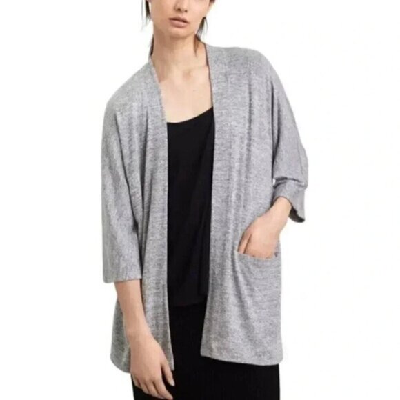 Aritzia Wilfred Free Zlata Gray Knit Open Front Cardigan Sweater Size XS - Picture 1 of 11